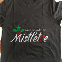 Load image into Gallery viewer, Designs by MyUtopia Shout Out:Meet Me Under The Mistletoe Adult Unisex T-Shirt
