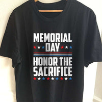 Load image into Gallery viewer, Designs by MyUtopia Shout Out:Memorial Day - Honor The Sacrifice Adult Unisex T-Shirt,S / Black,Adult Unisex T-Shirt
