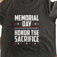 Load image into Gallery viewer, Designs by MyUtopia Shout Out:Memorial Day - Honor The Sacrifice Adult Unisex T-Shirt
