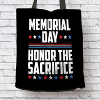 Load image into Gallery viewer, Designs by MyUtopia Shout Out:Memorial Day - Honor The Sacrifice Fabric Totebag Reusable Shopping Tote
