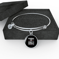 Load image into Gallery viewer, Designs by MyUtopia Shout Out:Memorial Day - Honor The Sacrifice Personalized Engravable Keepsake Bangle Bracelet,Silver / No,Wire Bracelet
