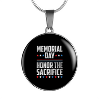 Load image into Gallery viewer, Designs by MyUtopia Shout Out:Memorial Day - Honor The Sacrifice Personalized Engravable Keepsake Necklace,Silver / No,Necklace
