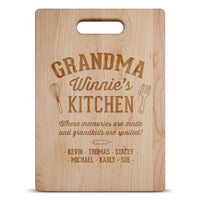 Load image into Gallery viewer, Designs by MyUtopia Shout Out:Memories Are Made In Grandma&#39;s Kitchen Personalized Engraved Cutting Board
