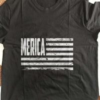 Load image into Gallery viewer, Designs by MyUtopia Shout Out:Merica Flag Adult Unisex T-Shirt
