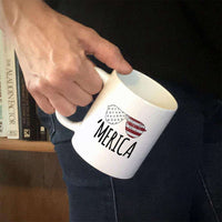Load image into Gallery viewer, Designs by MyUtopia Shout Out:&#39;Merica Shades White Ceramic Coffee Mug
