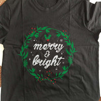Load image into Gallery viewer, Designs by MyUtopia Shout Out:Merry and Bright Adult Unisex T-Shirt
