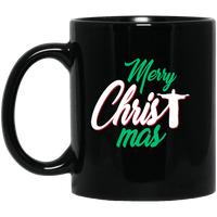 Load image into Gallery viewer, Designs by MyUtopia Shout Out:Merry CHRISTmas - Ceramic Coffee Mug - Black,Black / 11 oz,Apparel

