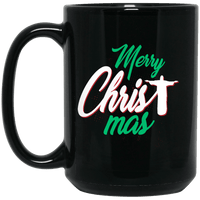 Load image into Gallery viewer, Designs by MyUtopia Shout Out:Merry CHRISTmas - Ceramic Coffee Mug - Black,Black / 15 oz,Apparel
