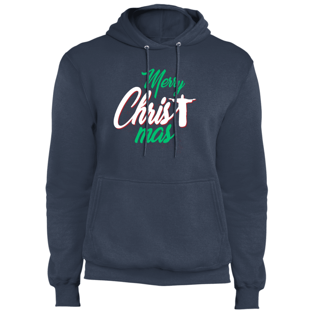 Designs by MyUtopia Shout Out:Merry CHRISTmas - Core Fleece Unisex Pullover Hoodie,Navy / S,Sweatshirts