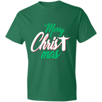 Load image into Gallery viewer, Designs by MyUtopia Shout Out:Merry CHRISTmas - Lightweight Unisex T-Shirt,Kelly Green / S,Adult Unisex T-Shirt
