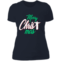 Load image into Gallery viewer, Designs by MyUtopia Shout Out:Merry CHRISTmas - Ultra Cotton Ladies&#39; T-Shirt,Midnight Navy / X-Small,Ladies T-Shirts
