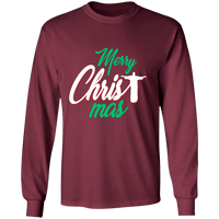 Load image into Gallery viewer, Designs by MyUtopia Shout Out:Merry CHRISTmas - Ultra Cotton Long Sleeve T-Shirt,Maroon / S,Long Sleeve T-Shirts

