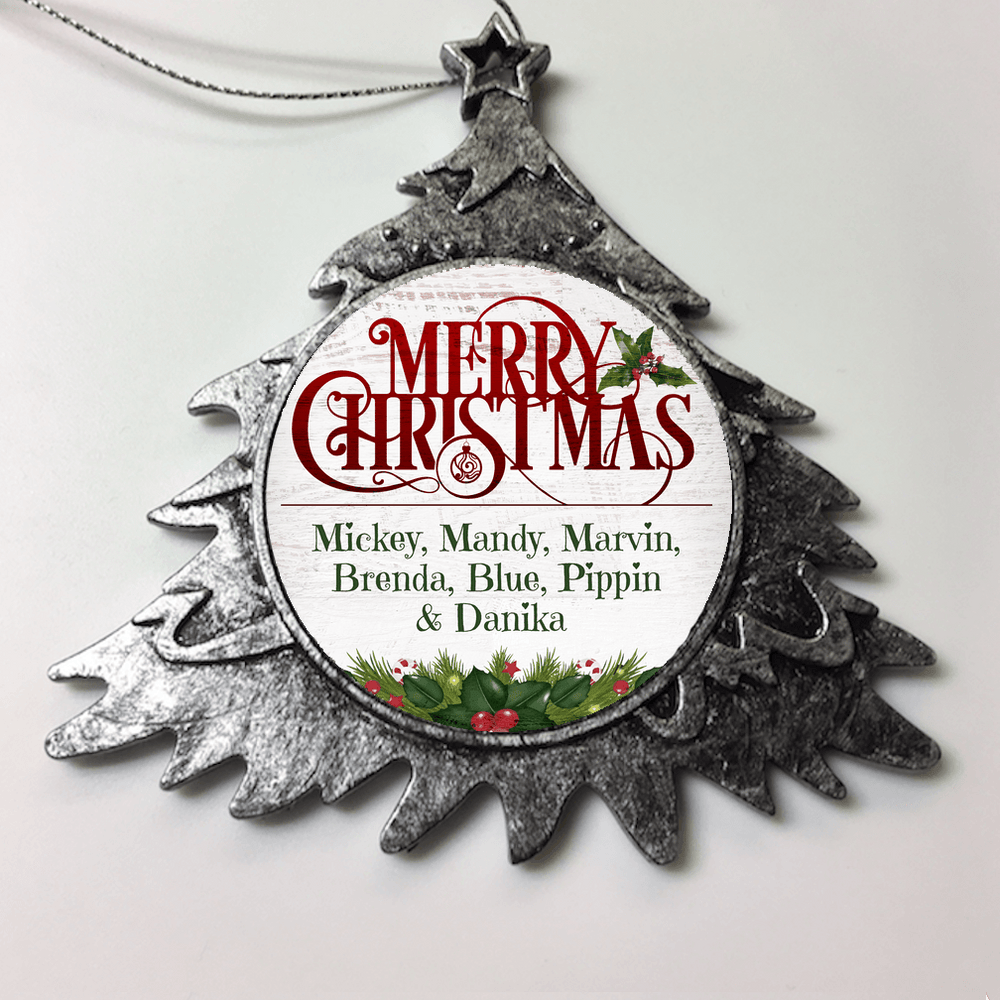 Designs by MyUtopia Shout Out:Merry Christmas Mistletoe Personalized Christmas Ornament,Christmas Tree,Personalized Christmas Ornament