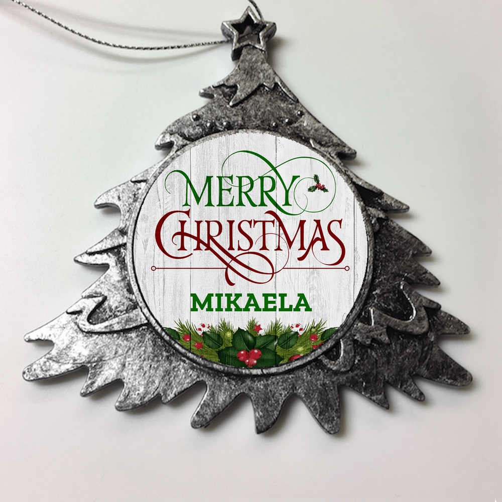 Designs by MyUtopia Shout Out:Merry Christmas Personalized Christmas Ornament,Christmas Tree,Personalized Christmas Ornament