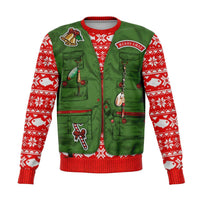 Load image into Gallery viewer, Designs by MyUtopia Shout Out:Merry Fishmas - Fishermans Funny Christmas Fleece Lined Fashion Sweatshirt,XS / Multi,Fashion Sweatshirt - AOP
