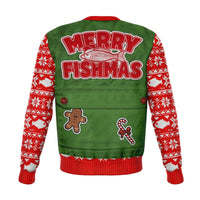 Load image into Gallery viewer, Designs by MyUtopia Shout Out:Merry Fishmas - Fishermans Funny Christmas Fleece Lined Fashion Sweatshirt
