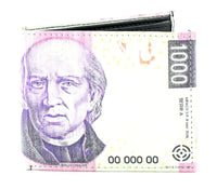 Load image into Gallery viewer, Designs by MyUtopia Shout Out:Mexican 1000 Peso Bill Vegan Leather Bifold Men&#39;s Wallet with Flip Up ID Window

