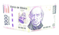 Load image into Gallery viewer, Designs by MyUtopia Shout Out:Mexican 1000 Peso Bill Vegan Leather Bifold Men&#39;s Wallet with Flip Up ID Window
