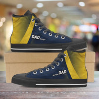 Load image into Gallery viewer, Designs by MyUtopia Shout Out:Michigan DAD Basketball Fan Canvas High Top Shoes
