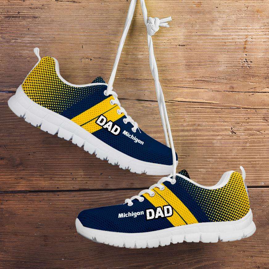 Designs by MyUtopia Shout Out:Michigan DAD Basketball Fan Running Shoes