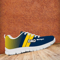 Load image into Gallery viewer, Designs by MyUtopia Shout Out:Michigan DAD Basketball Fan Running Shoes
