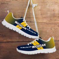 Load image into Gallery viewer, Designs by MyUtopia Shout Out:Michigan Do More Say Less Wolverines Basketball Fan Running Shoes
