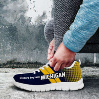 Load image into Gallery viewer, Designs by MyUtopia Shout Out:Michigan Do More Say Less Wolverines Basketball Fan Running Shoes
