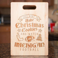 Load image into Gallery viewer, Designs by MyUtopia Shout Out:Michigan Football Christmas Engraved Cutting Board
