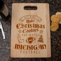 Load image into Gallery viewer, Designs by MyUtopia Shout Out:Michigan Football Christmas Engraved Cutting Board
