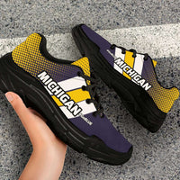 Load image into Gallery viewer, Designs by MyUtopia Shout Out:Michigan #GoBlue Chunky Sneakers
