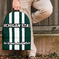 Load image into Gallery viewer, Designs by MyUtopia Shout Out:Michigan State Go Green and White Basketball Fan Backpack
