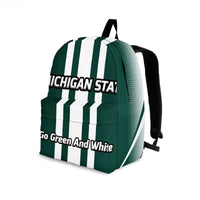 Load image into Gallery viewer, Designs by MyUtopia Shout Out:Michigan State Go Green and White Basketball Fan Backpack
