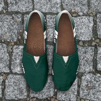 Load image into Gallery viewer, Designs by MyUtopia Shout Out:Michigan State Go Green and White Basketball Fan Casual Canvas Slip on Shoes Women&#39;s Flats
