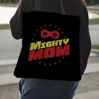 Load image into Gallery viewer, Designs by MyUtopia Shout Out:Mighty Mom Fabric Totebag Reusable Shopping Tote
