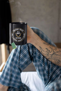 Load image into Gallery viewer, Designs by MyUtopia Shout Out:Military Police Veteran Black Ceramic Coffee Mug
