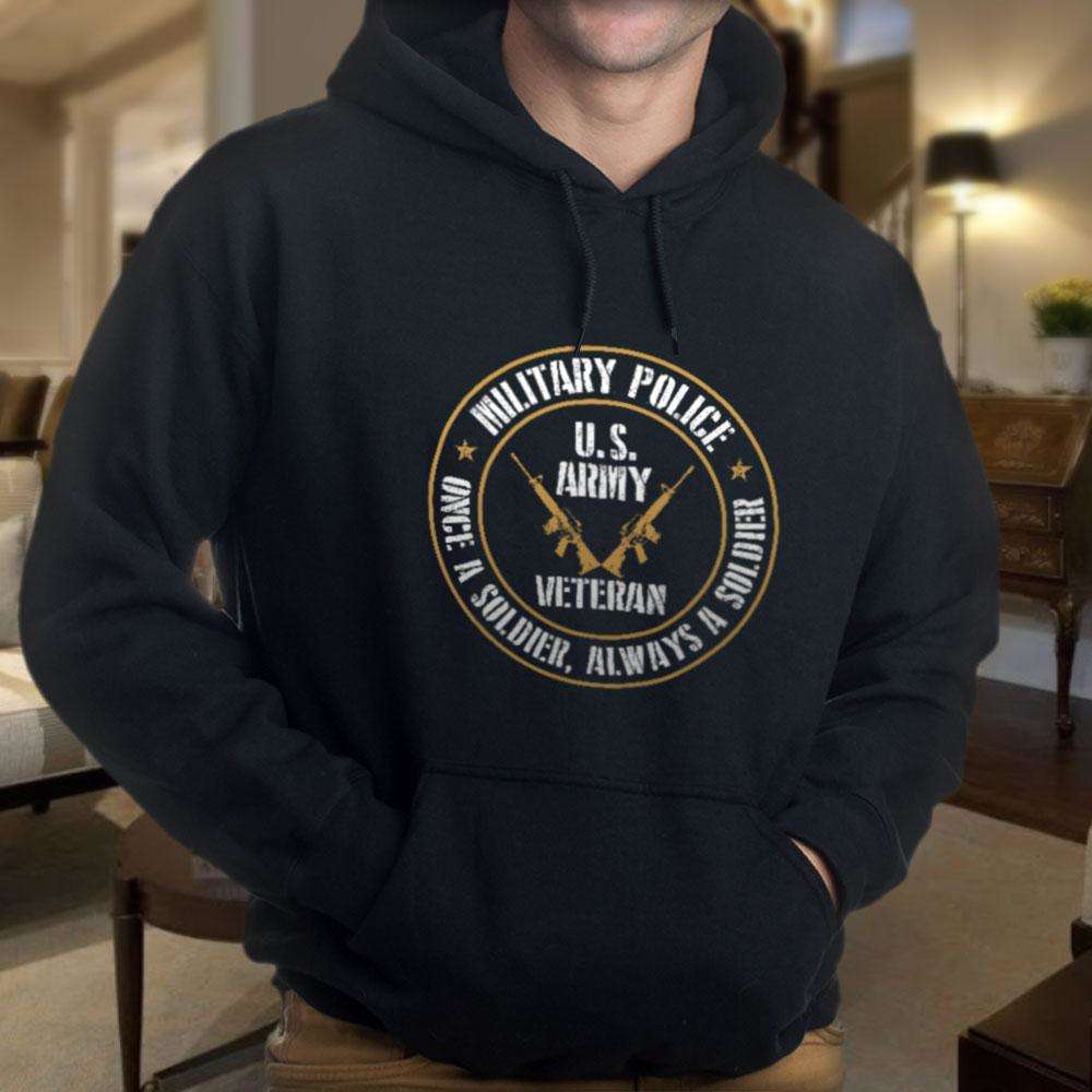 Designs by MyUtopia Shout Out:Military Police Veteran Core Fleece Pullover Hoodie