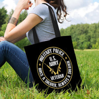 Load image into Gallery viewer, Designs by MyUtopia Shout Out:Military Police Veteran Fabric Totebag Reusable Shopping Tote
