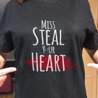 Load image into Gallery viewer, Designs by MyUtopia Shout Out:Miss Steal Your Heart Adult Unisex T-Shirt
