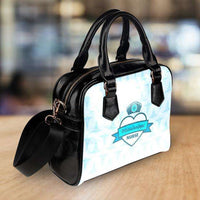 Load image into Gallery viewer, Designs by MyUtopia Shout Out:Mississippi Nurse Blue Faux Leather Handbag with Shoulder Strap
