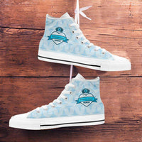 Load image into Gallery viewer, Designs by MyUtopia Shout Out:Mississippi Nurse Canvas High Top Shoes Blue
