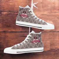 Load image into Gallery viewer, Designs by MyUtopia Shout Out:Mississippi Nurse Canvas High Top Shoes Brown
