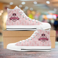 Load image into Gallery viewer, Designs by MyUtopia Shout Out:Mississippi Nurse Canvas High Top Shoes Pink
