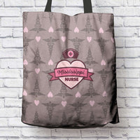 Load image into Gallery viewer, Designs by MyUtopia Shout Out:Mississippi Nurse Fabric Totebag Reusable Shopping Tote

