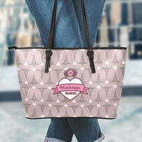 Load image into Gallery viewer, Designs by MyUtopia Shout Out:Mississippi Nurse Faux Leather Totebag Purse Brown,Large (11 x 17 x 6) / Brown/Pink,tote bag purse
