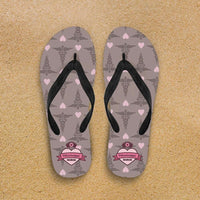 Load image into Gallery viewer, Designs by MyUtopia Shout Out:Mississippi Nurse Flip-Flops,Women&#39;s / Women&#39;s Small (US 5-6 /EU 35-37) / Brown/Pink,Flip Flops
