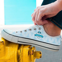 Load image into Gallery viewer, Designs by MyUtopia Shout Out:Mississippi Nurse Low Cuts Blue,Men&#39;s / Men&#39;s US8 (EU40) / Blue,Lowtop Shoes
