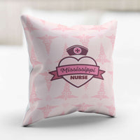 Load image into Gallery viewer, Designs by MyUtopia Shout Out:Mississippi Nurse Pink Pillowcase
