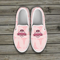 Load image into Gallery viewer, Designs by MyUtopia Shout Out:Mississippi Nurse Slip-on Shoes Pink,Women&#39;s / Women&#39;s US6 (EU36) / Pink,Slip on sneakers
