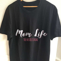 Load image into Gallery viewer, Designs by MyUtopia Shout Out:Mom Life Adult Unisex Black T-Shirt,S / Black,Adult Unisex T-Shirt
