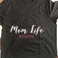 Load image into Gallery viewer, Designs by MyUtopia Shout Out:Mom Life Adult Unisex Black T-Shirt
